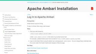 
                            3. Log In to Apache Ambari - Hortonworks Data Platform