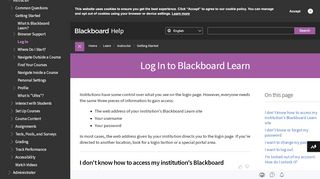 
                            2. Log in to Blackboard Learn | Blackboard Help