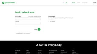 
                            7. Log in to book a car. - Greenwheels