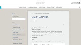 
                            4. Log In to CARD - LDS.org