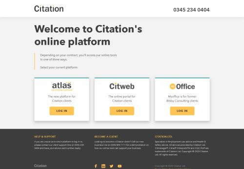 
                            2. Log in to Citation's Online Platforms