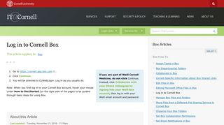 
                            11. Log in to Cornell Box | IT@Cornell