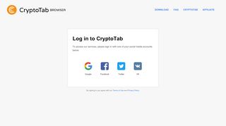 
                            1. Log In to CryptoTab - CryptoTab Browser