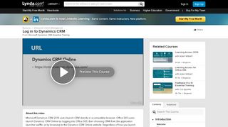 
                            7. Log in to Dynamics CRM - Lynda.com