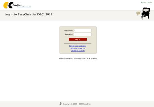 
                            2. Log in to EasyChair for DGCI 2019