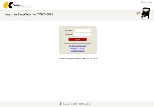 
                            8. Log in to EasyChair for TMNZ-2016