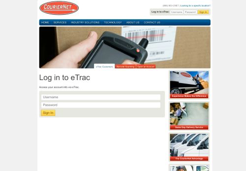 
                            6. Log in to eTrac | CourierNet