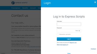 
                            3. Log in to Express Scripts
