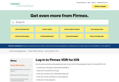 
                            9. Log in to Firmex VDR for iOS – Firmex Knowledge Base
