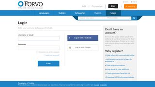 
                            6. Log in to Forvo, pronunciation dictionary