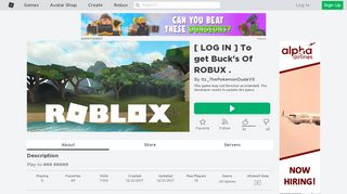 
                            7. [ LOG IN ] To get Buck's Of ROBUX . - Roblox