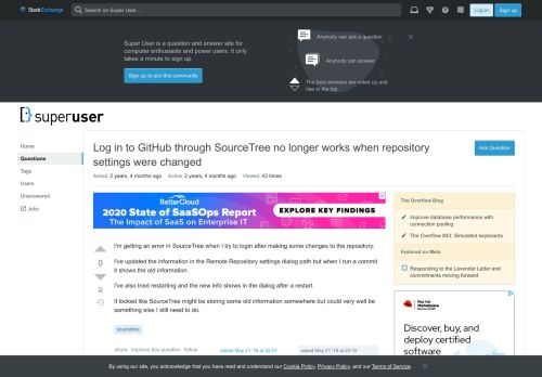 
                            8. Log in to GitHub through SourceTree no longer works when ...