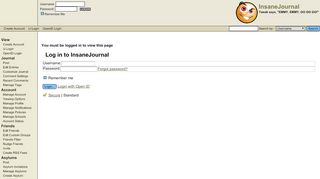 
                            3. Log in to InsaneJournal