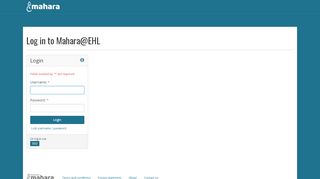 
                            2. Log in to Mahara@EHL - Mahara@EHL