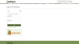 
                            4. Log in to Mahara - Mahara