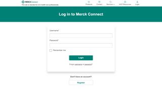 
                            7. Log in to Merck Connect