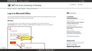 
                            5. Log in to Microsoft Office - University of Tromsø - UiT