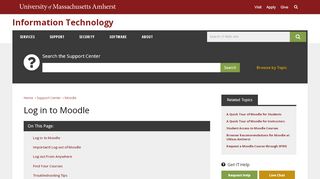 Log in to Moodle | UMass Amherst Information Technology | UMass ...
