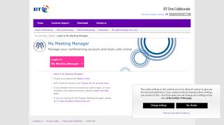 
                            8. Log in to my account - BT Conferencing