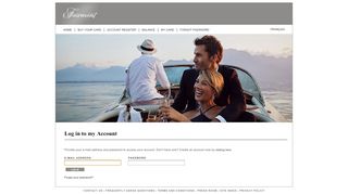 
                            12. Log in to my Account - Fairmont Hotels and Resorts