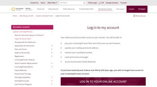 
                            10. Log in to my account | Law Society of Ontario