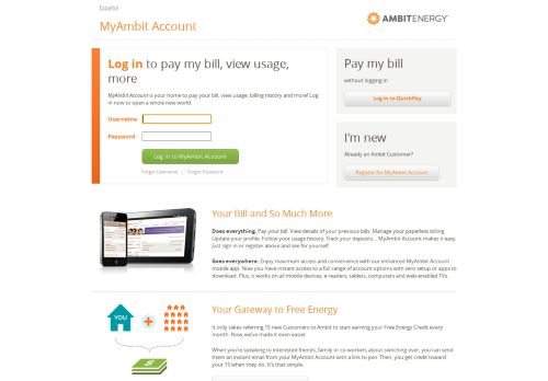
                            1. Log In to MyAmbit Account and QuickPay | MyAmbit ... - Ambit Energy
