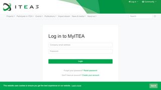 
                            3. Log in to MyITEA - ITEA3