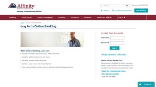 
                            4. Log in to Online Banking: Affinity Federal Credit Union