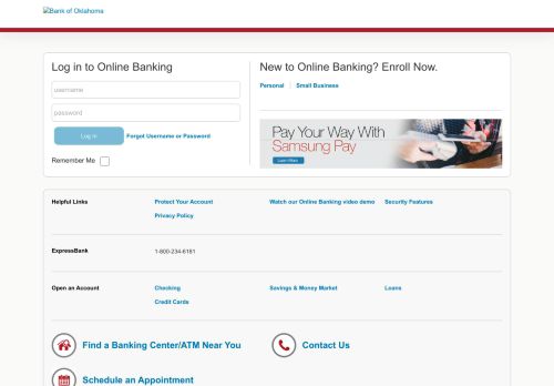 
                            1. Log in to Online Banking - Bank of Oklahoma - Online Banking
