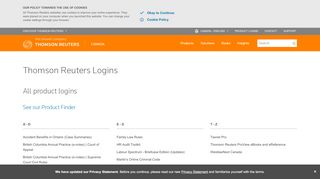 
                            12. Log in to online services | Thomson Reuters