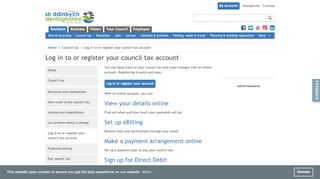 
                            13. Log in to or register your council tax account | Denbighshire County ...