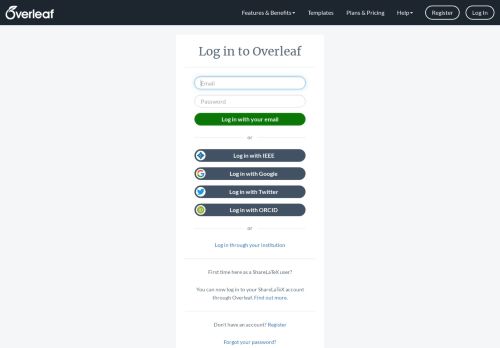 
                            3. Log in to Overleaf - Overleaf, Online LaTeX-verwerker
