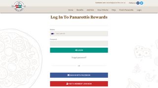 
                            4. Log in to Panarottis Rewards