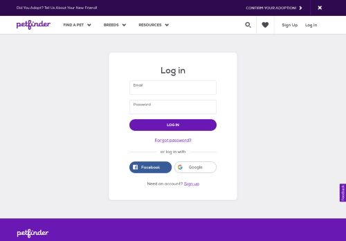 
                            1. Log In To Petfinder | Petfinder