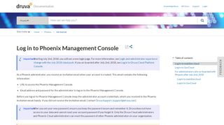 
                            13. Log in to Phoenix Management Console - Druva Documentation