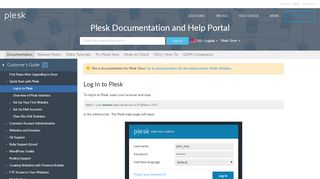
                            1. Log In to Plesk - Plesk Documentation