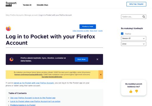 
                            4. Log in to Pocket with your Firefox Account | Mozilla Destek