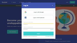 
                            2. Log in to Quizlet | Quizlet