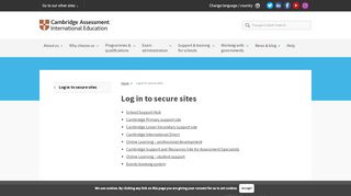 
                            10. Log in to secure sites - Cambridge International