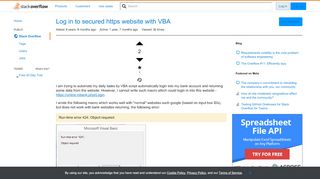 
                            2. Log in to secured https website with VBA - Stack Overflow
