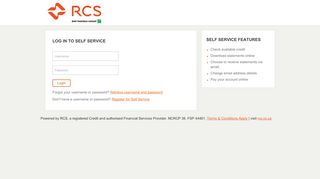 
                            5. Log In To Self Service - RCS