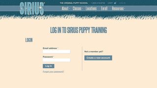 
                            7. Log In to Sirius Puppy Training | Sirius Dog Training