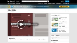 
                            11. Log in to Slack - Lynda.com