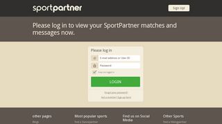 
                            3. Log in to SportPartner and meet sport partners in your area!