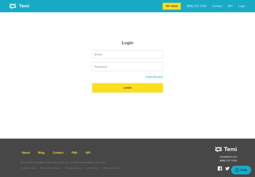 
                            1. Log in to Temi | temi.com