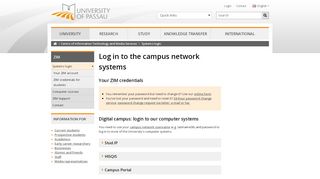 
                            4. Log in to the campus network systems - University of Passau