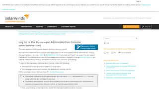 
                            2. Log in to the Dameware Administration Console - SolarWinds ...