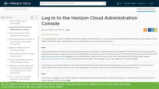 
                            12. Log in to the Horizon Cloud Administration Console - ...