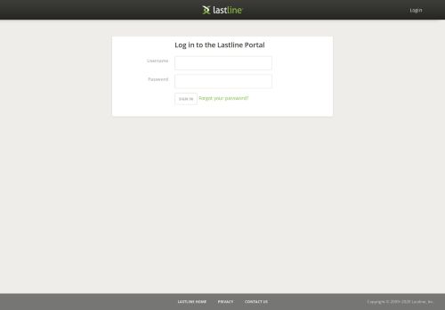 
                            4. Log in to the Lastline Portal