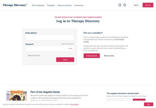 
                            13. Log in to the Members Area - Therapy Directory